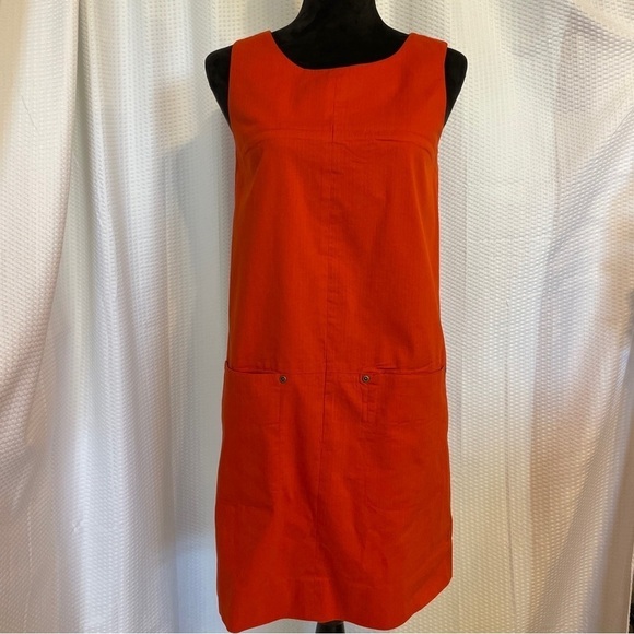 J. Crew Dresses & Skirts - J. Crew cotton blend orange sleeveless sheath dress size 2